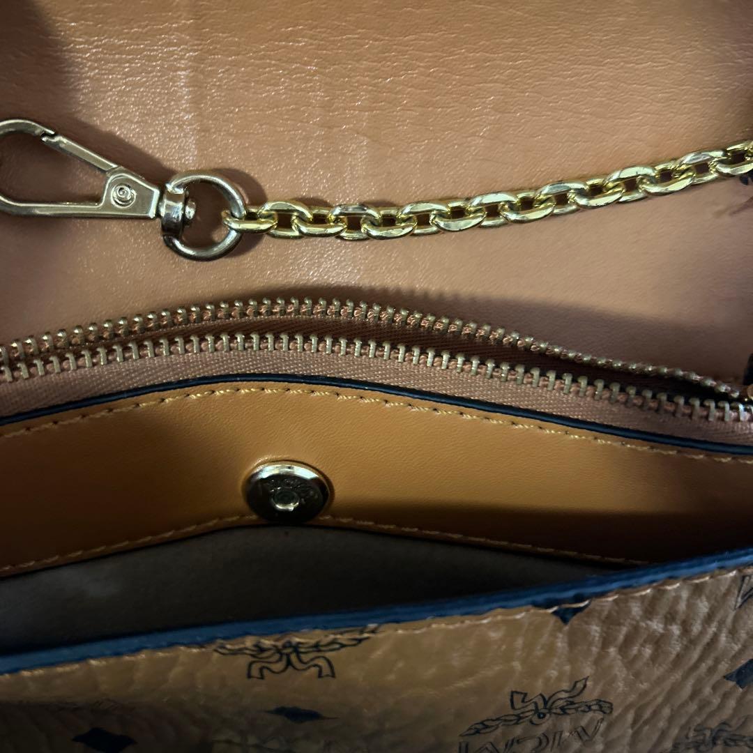 MCM ブラウンレザー ショルダーバッグ