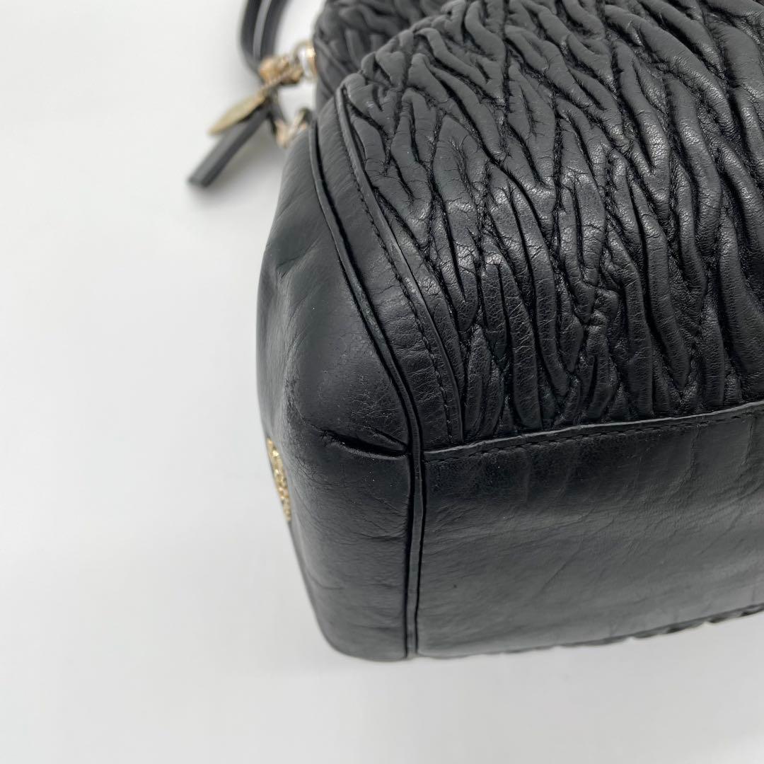 【極美品】コーチ　マディソン　ショルダーバッグ　キルティング　レザー　黒　A4可