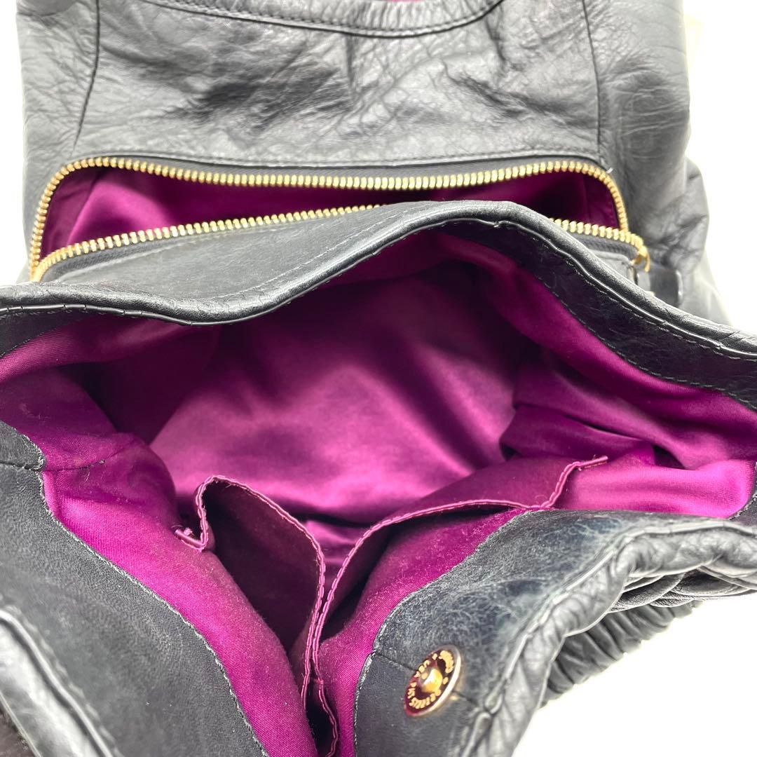 【極美品】コーチ　マディソン　ショルダーバッグ　キルティング　レザー　黒　A4可