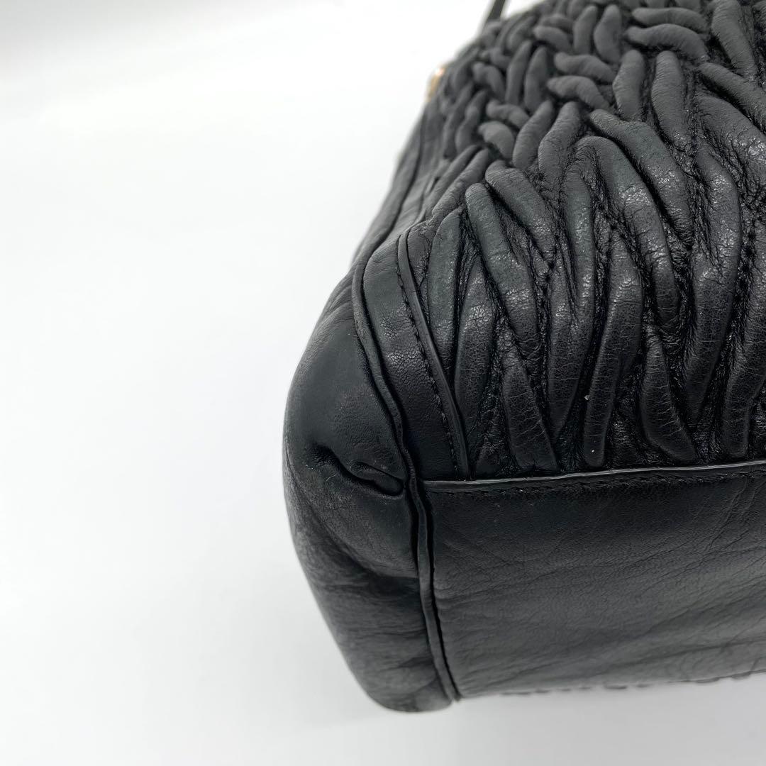 【極美品】コーチ　マディソン　ショルダーバッグ　キルティング　レザー　黒　A4可