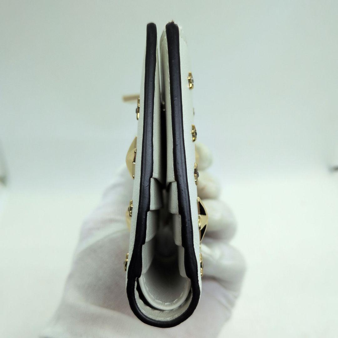 未使用級 現行 付属品多数】ジミーチュウ ハニ 二つ折り財布