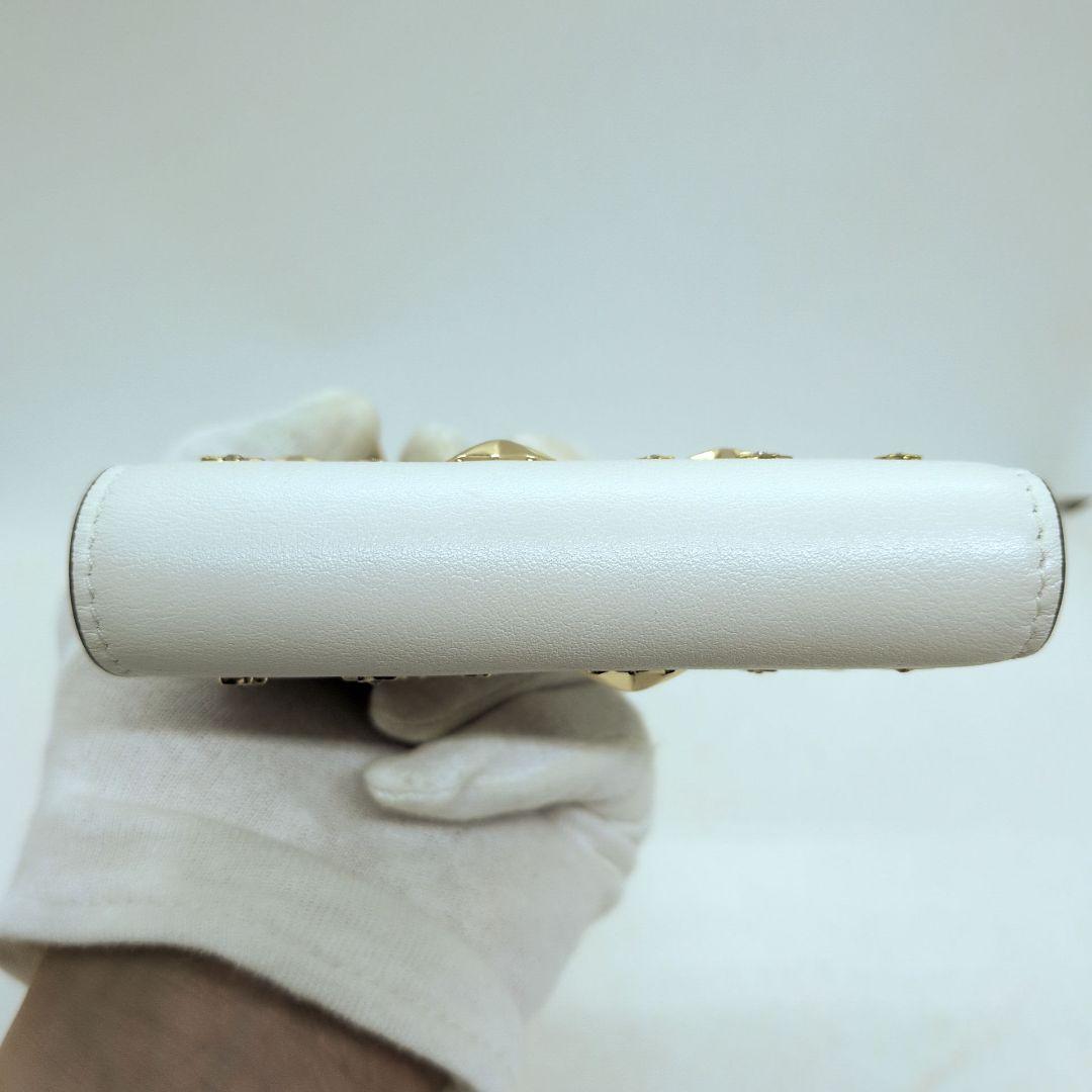 未使用級 現行 付属品多数】ジミーチュウ ハニ 二つ折り財布