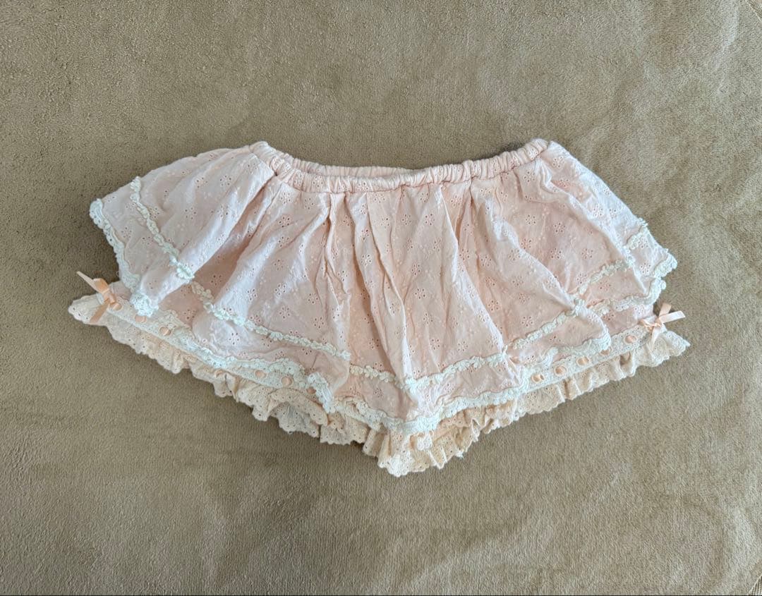 LIZ LISA パステルピンク.レーススカパン