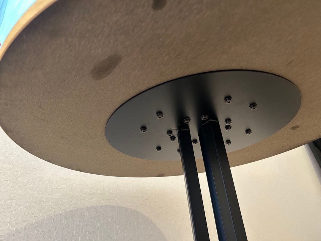 カナデモノ　リノリウム　カフェテーブル黒75㎝