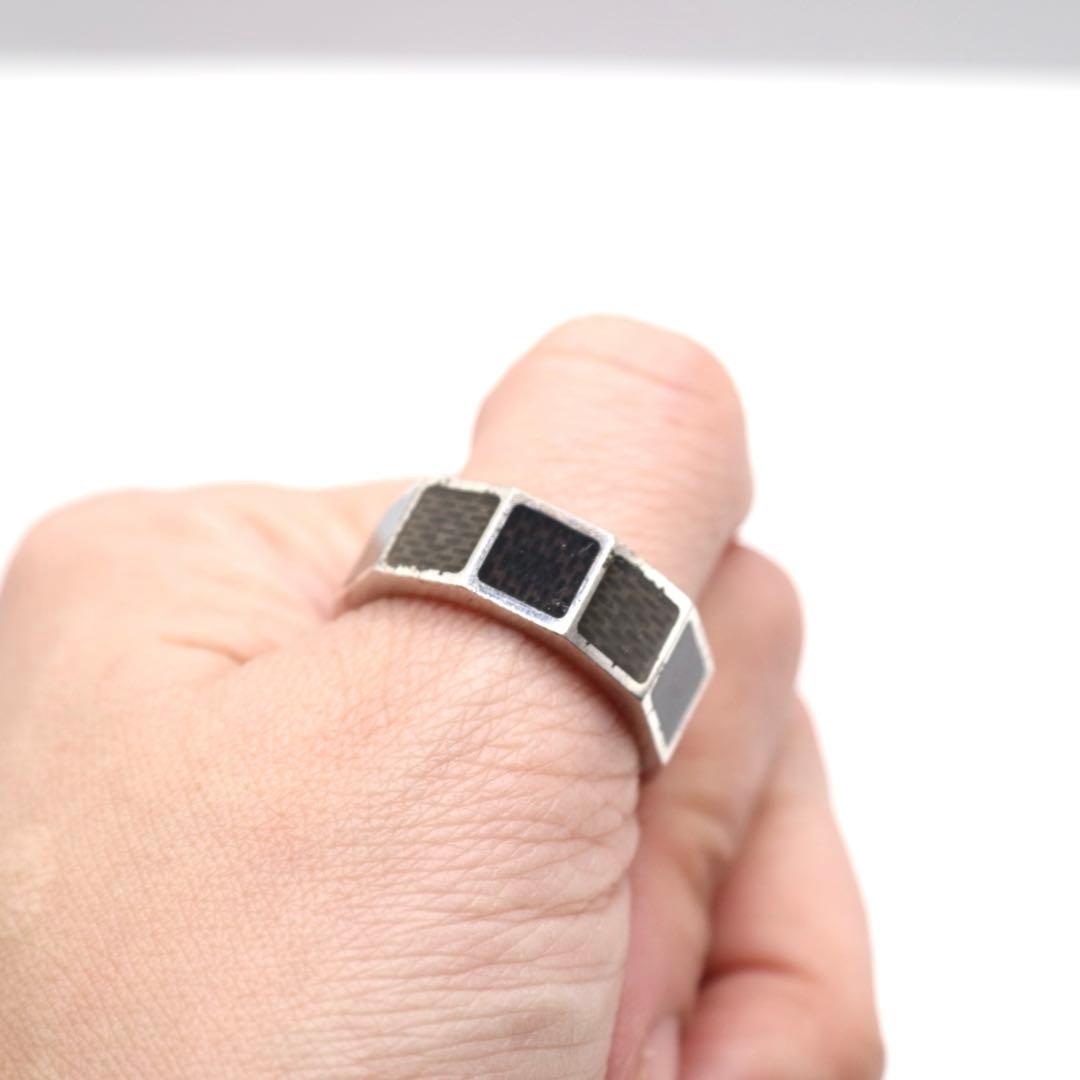 s1984 ルイヴィトン 925刻印 リング 六角形 22号