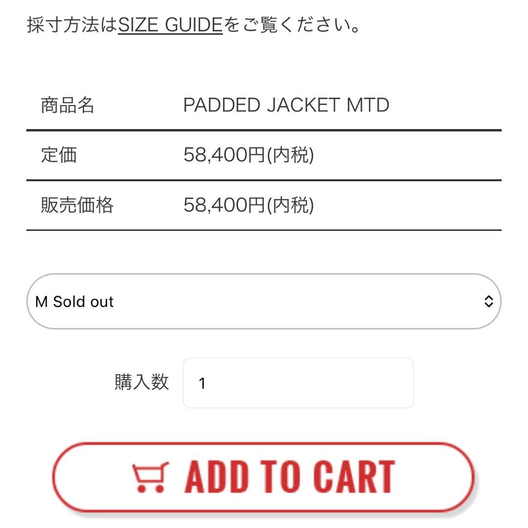 即購入OK FAKIE STANCE パデットジャケット M 完売品 ほぼ未使用