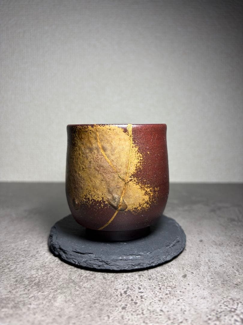 備前焼 金継ぎ 湯呑み｜一点もの｜侘び寂びの器