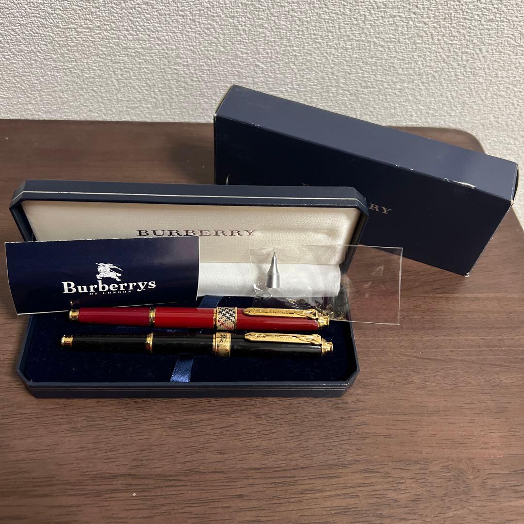 バーバリーケリー 廃盤貴重 激レア ぺんてる×バーバリー