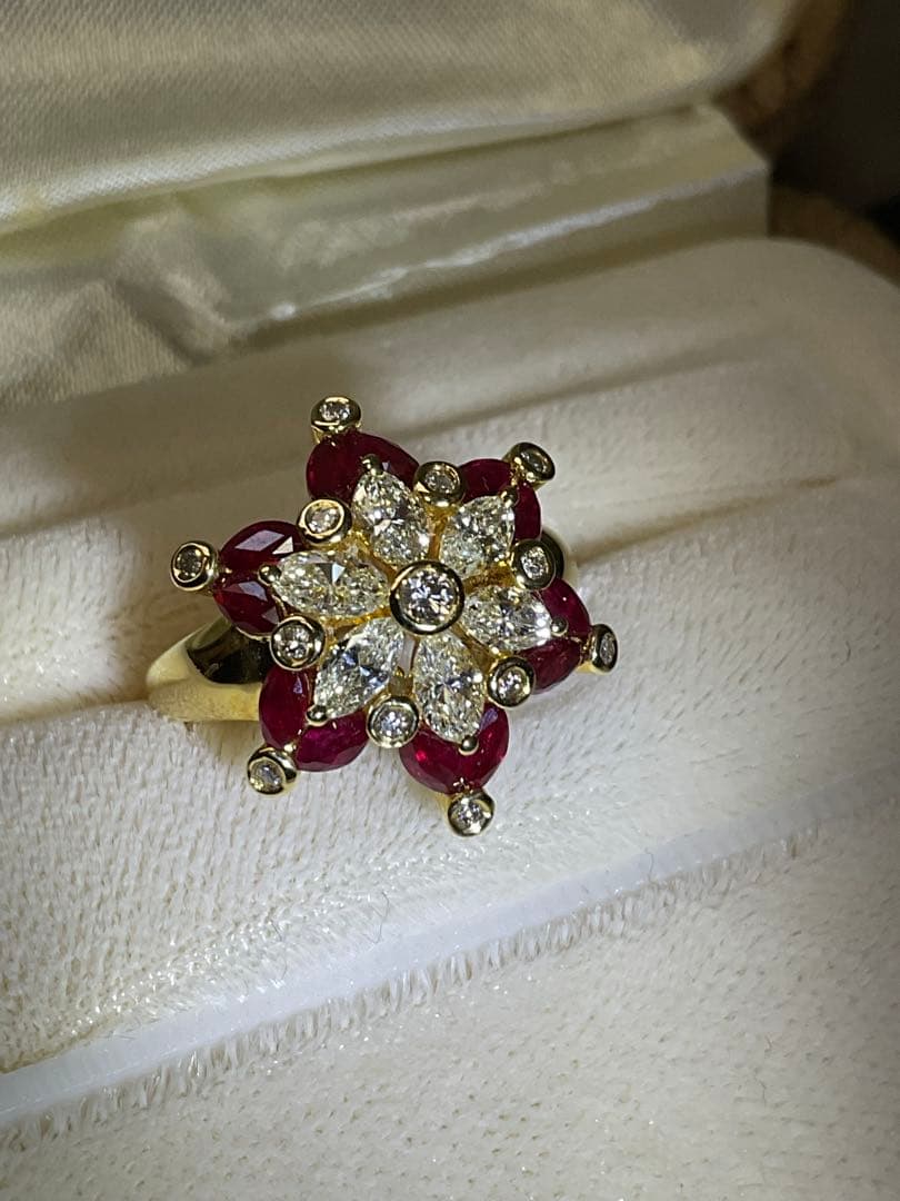 k18ルビーダイヤモンドリング