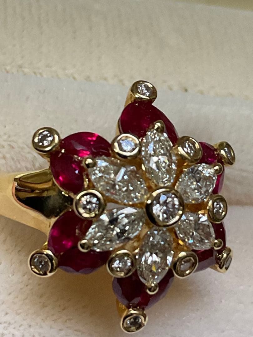 k18ルビーダイヤモンドリング