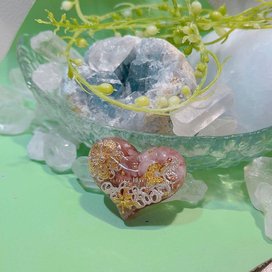 癒しのオルゴナイト❤️ディープローズクォーツ＋ピンクトルマリンの