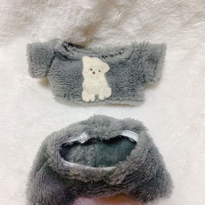 ☆ちびぬい☆服☆マシュマロルームウェアモコモコセットアップ☆グレーなにわ男子☆