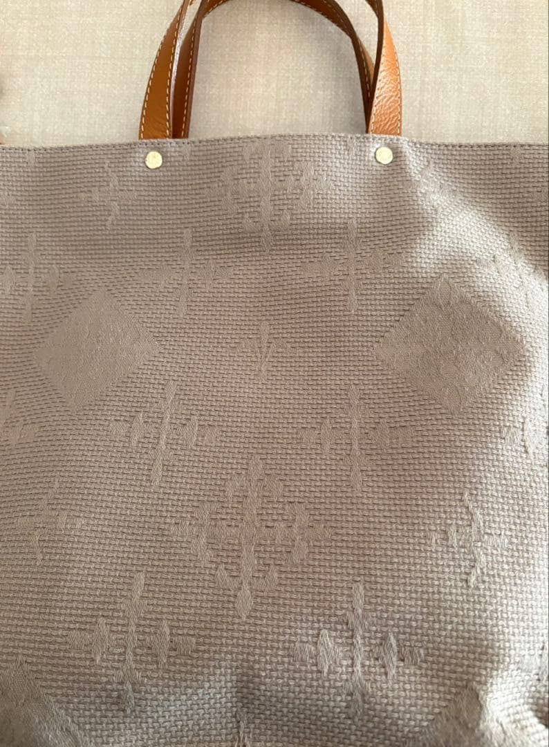 March【美品】ラシット 刺し子ジャガード 2WAYショルダーバッグ