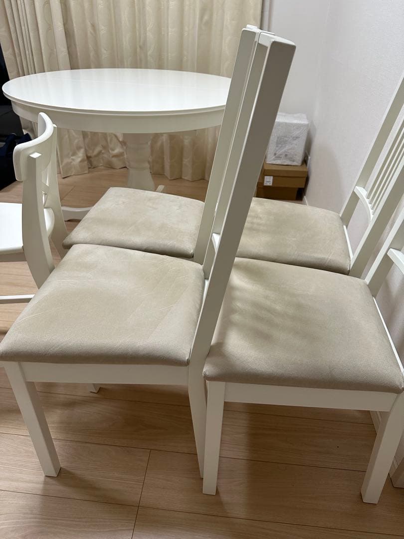 【高橋様】イケアIKEA ダイニングテーブル・チェア4脚セットホワイト