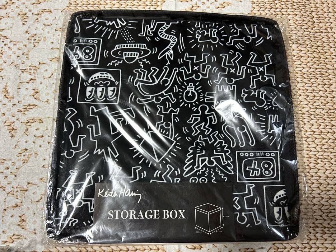 キースヘリング 3点セット 犬型クッション 1つ 収納ボックス スツール