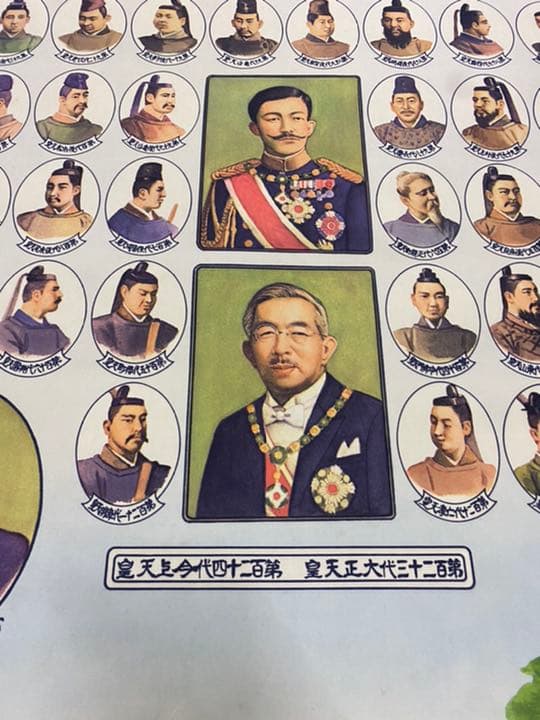 日本国歴代天皇御真影の掛軸
