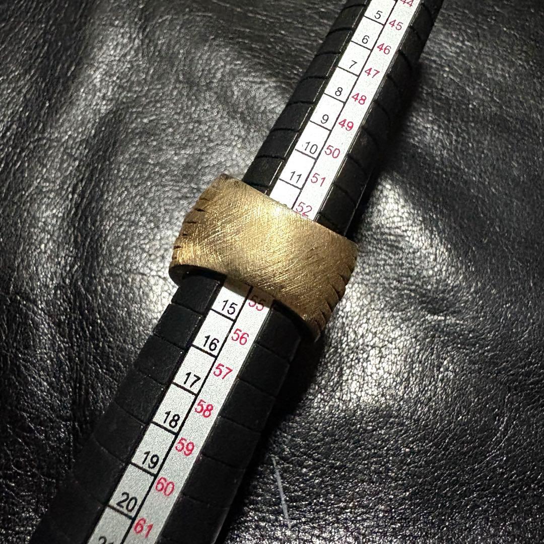 アクセサリー Vintage Silver Gold Wide Step Ring 925