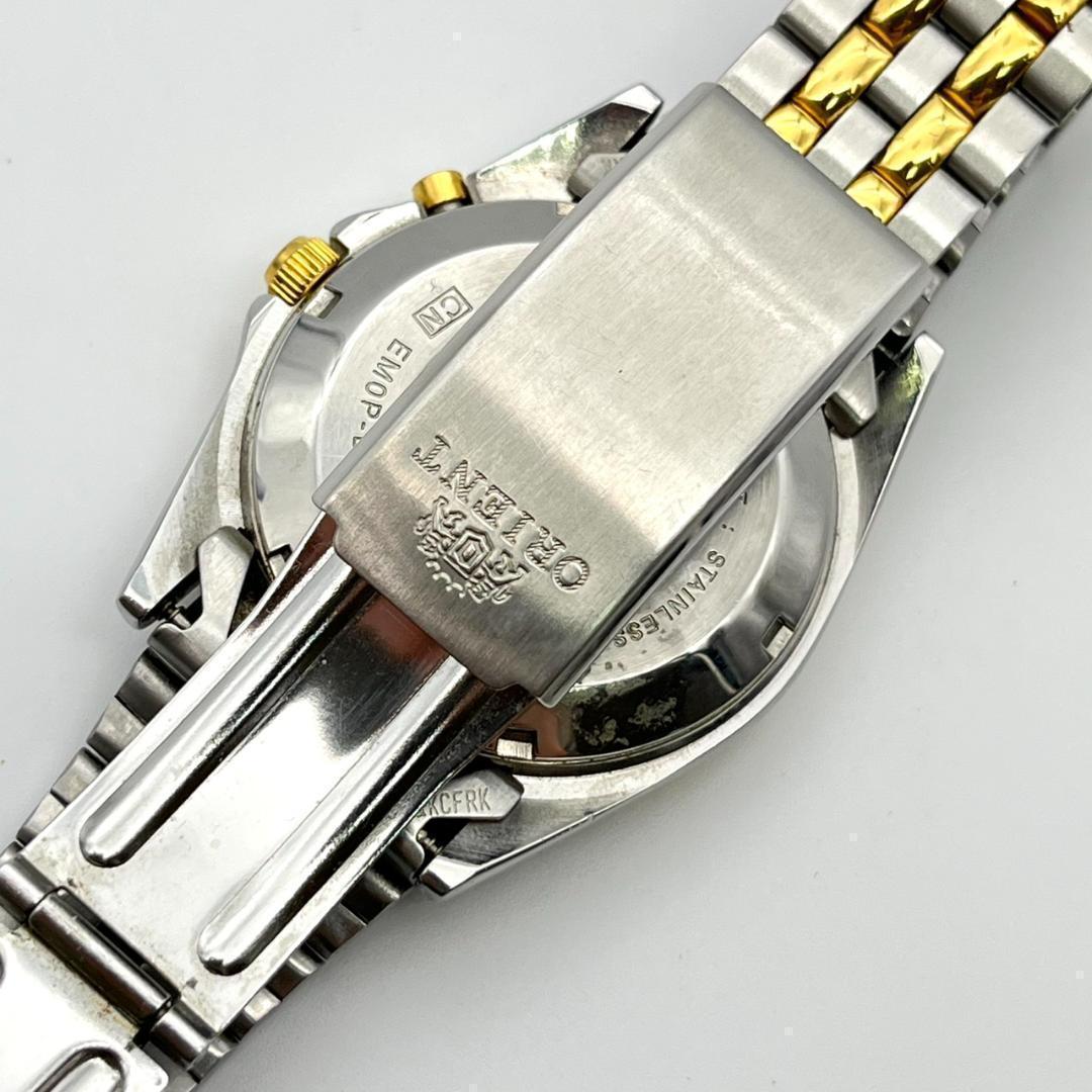 良品 オリエント スリースター 21石 腕時計 自動巻き デイデイト ゴールド