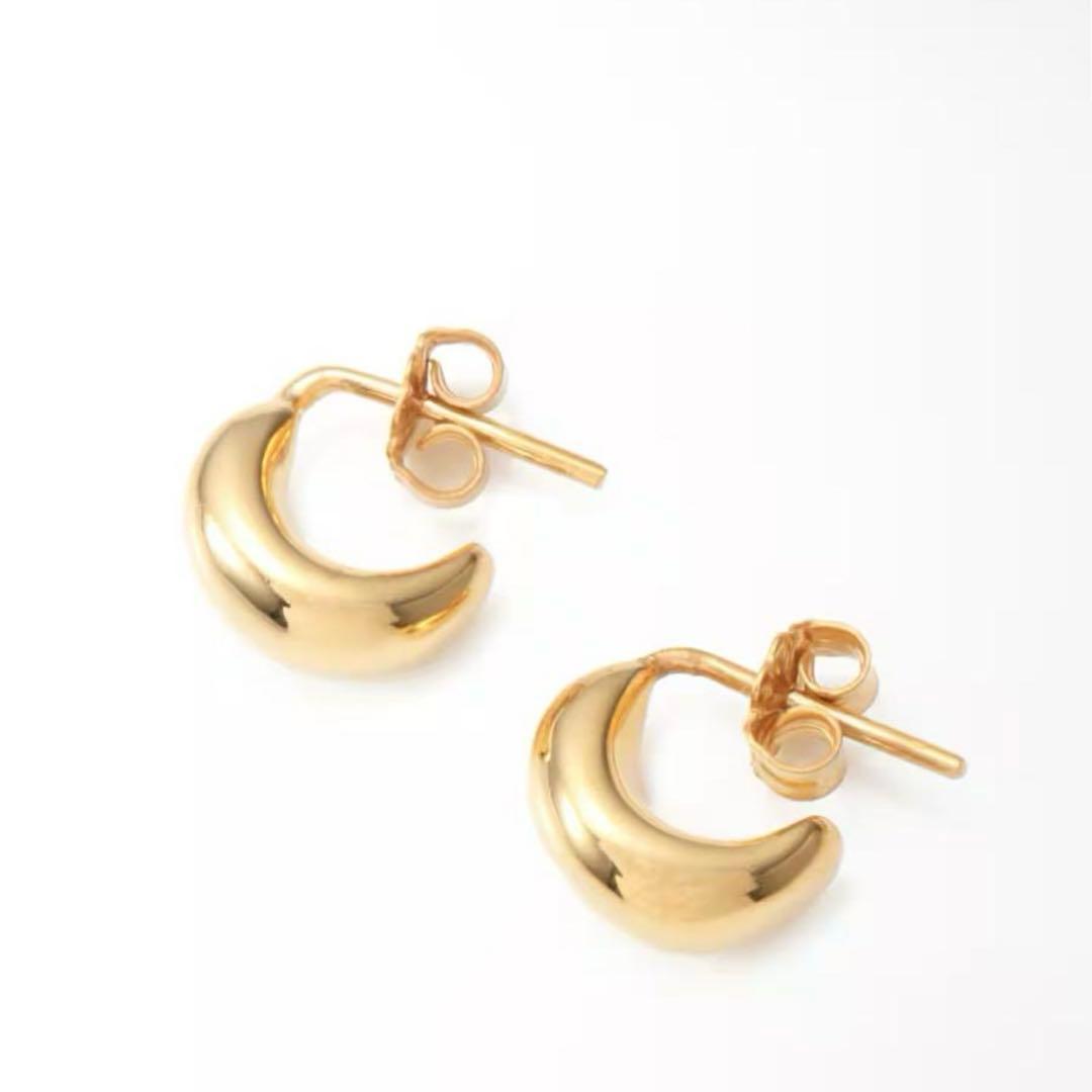 ドゥーズィエムクラス LAVER/ラバー GOLD HALF MOON ピアス