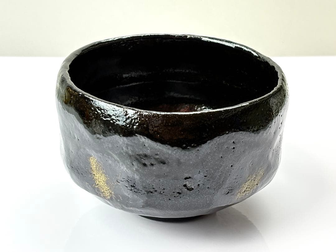 黒楽茶碗【佐々木松楽】造銘『瑞雲』 前大徳佐藤朴堂書付 共箱共布