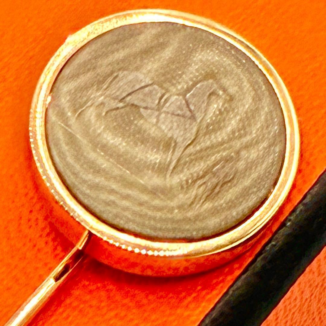 極美品】HERMES エルメス コロゾ ピンブローチ 馬 ゴールド 箱付き