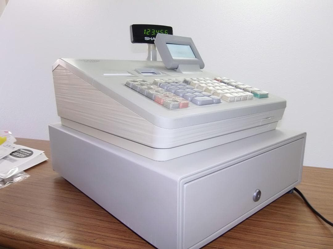 設定無料 シャープ XE-A407W レジスター オートカッター付 251015 設定