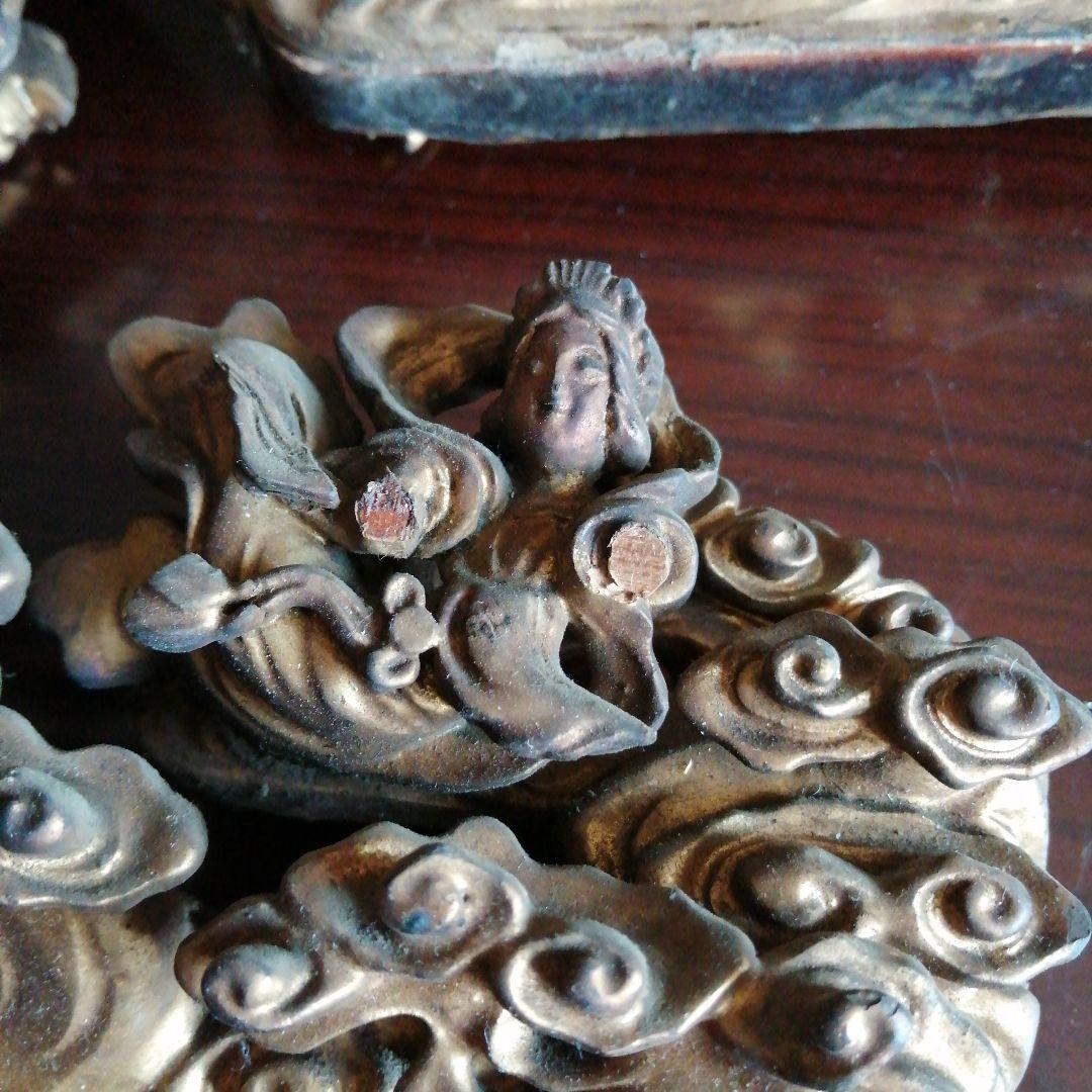 木製仏具 金色天女装飾 20cm 江戸後期～昭和初期