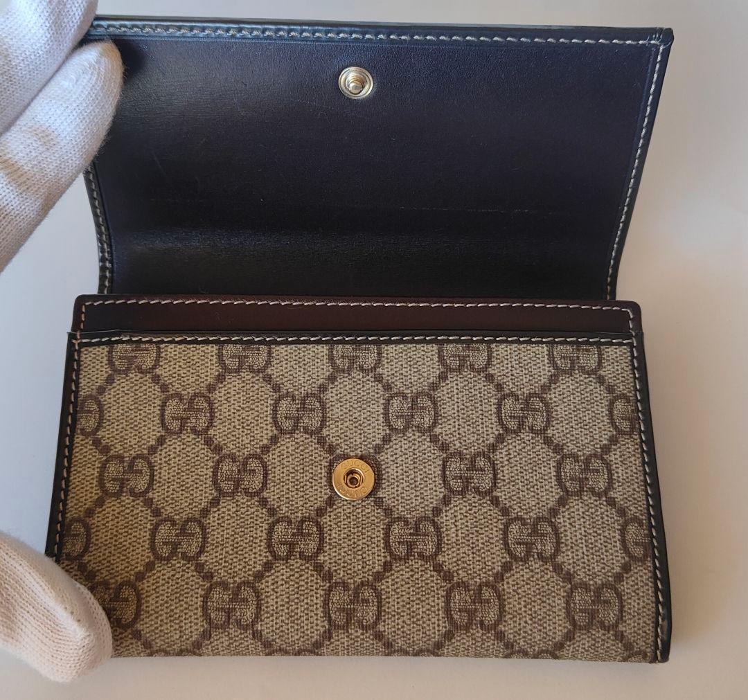 mon【未使用】GUCCI 二つ折り財布 GG柄 PVC ブラウン