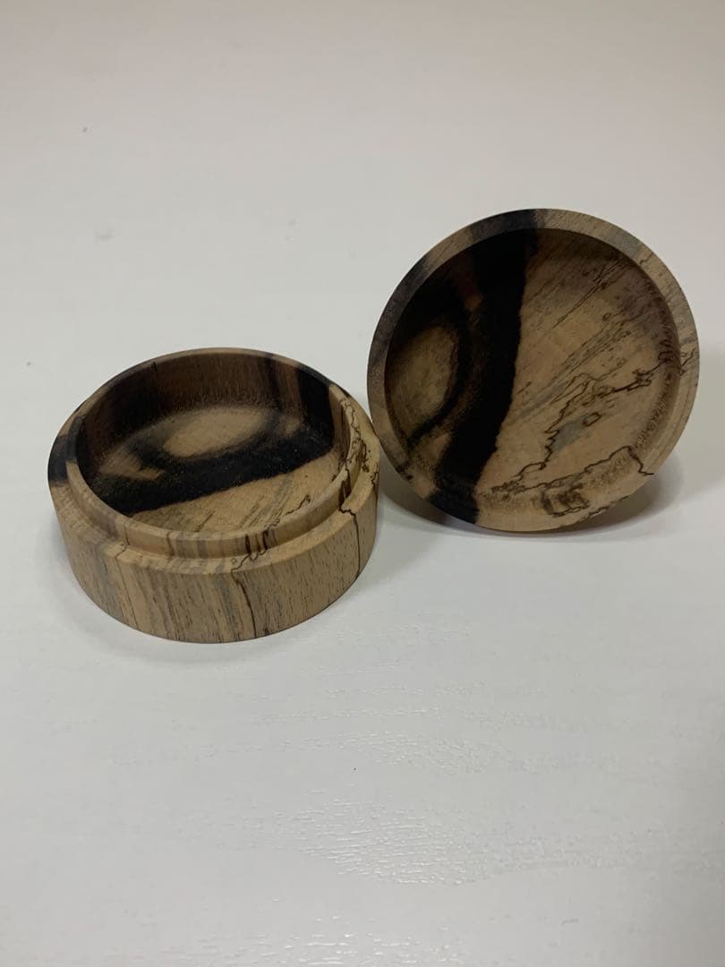 川瀬表完　縞柿砧香合　美品