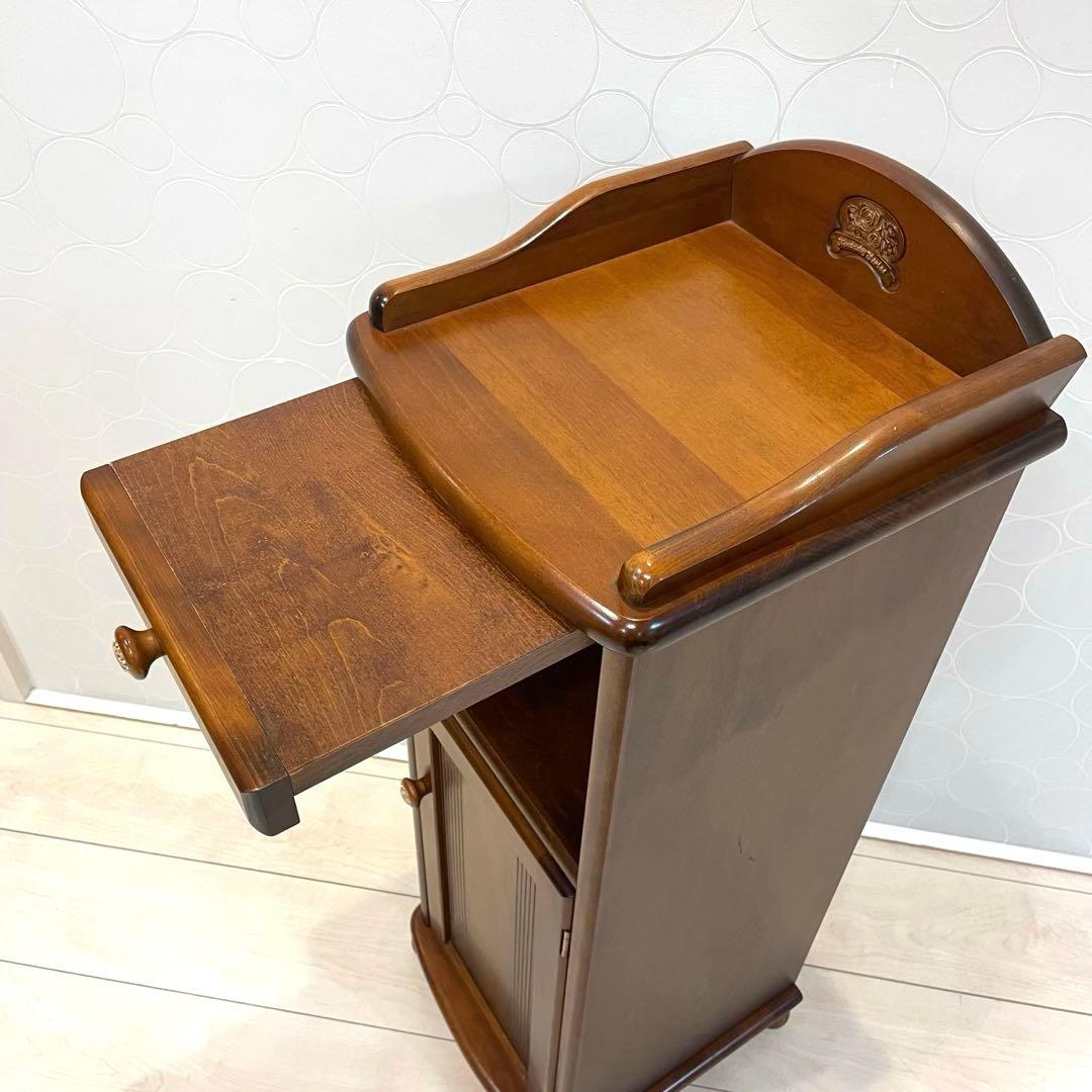 アケボノ 曙工芸 木製電話台 キャビネット 昭和レトロ クラシック家具