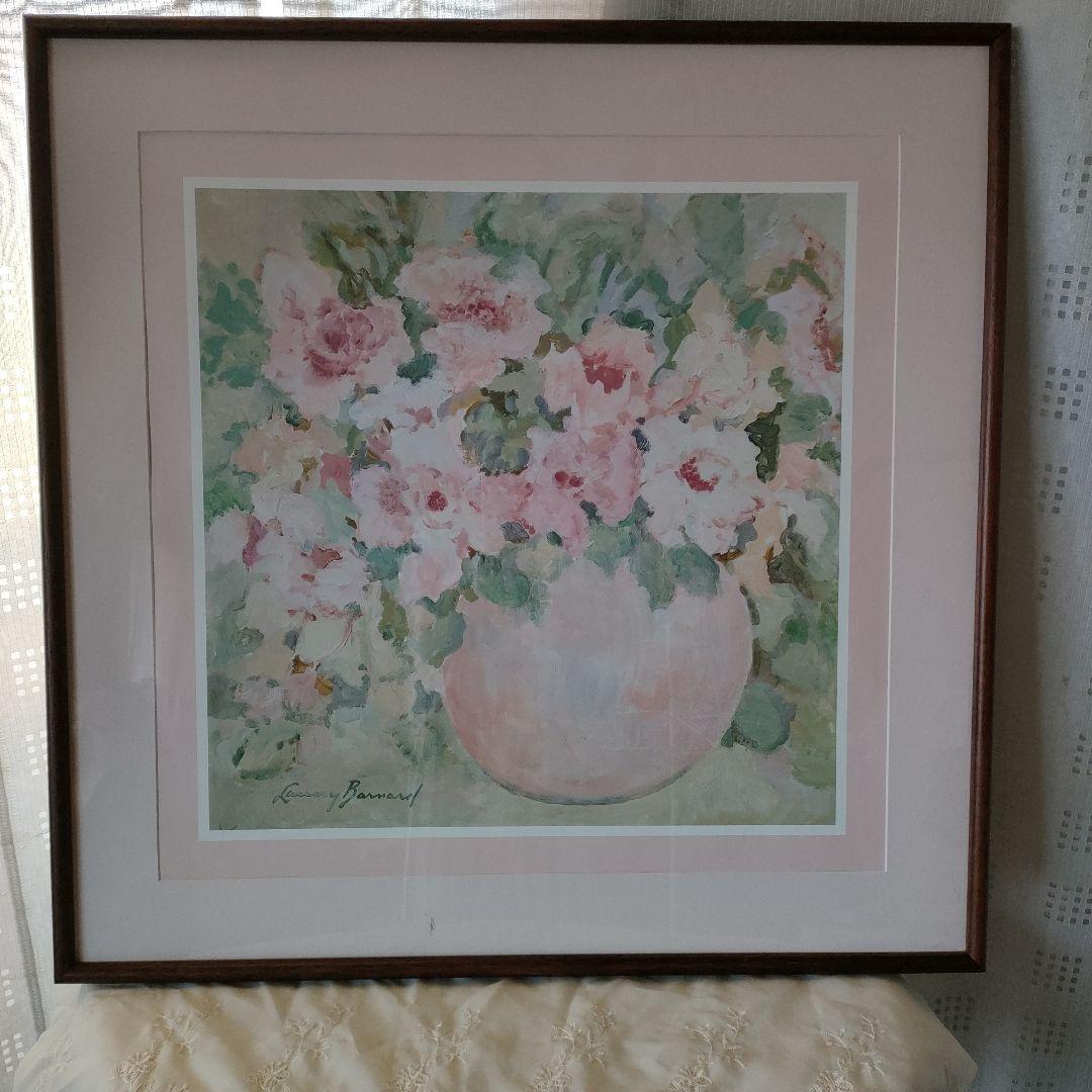 額付きヴィンテージポスター パステルローズ