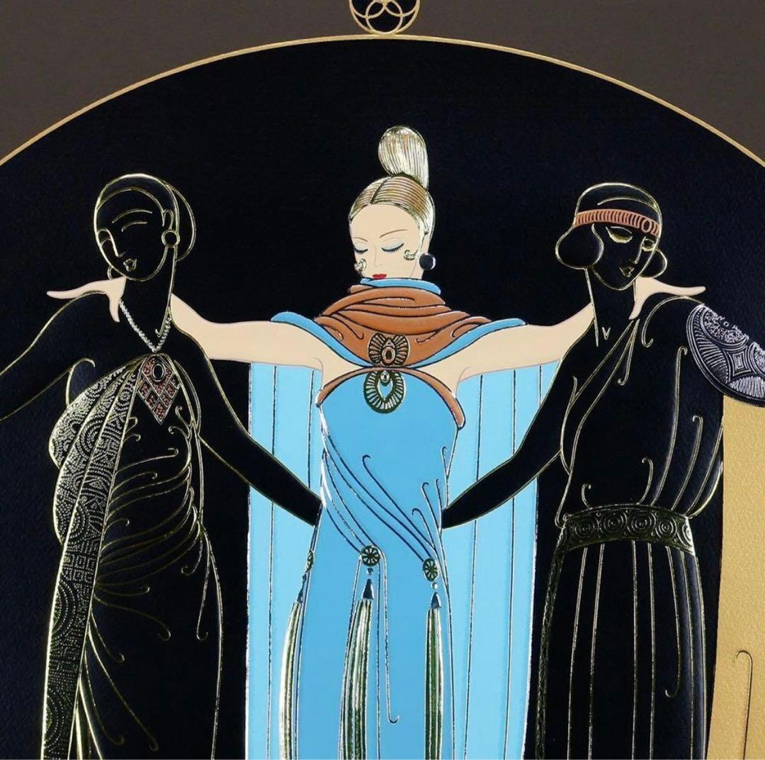 エルテ「ウェイティングレディース」シルクスクリーン 直筆サイン 証明シール