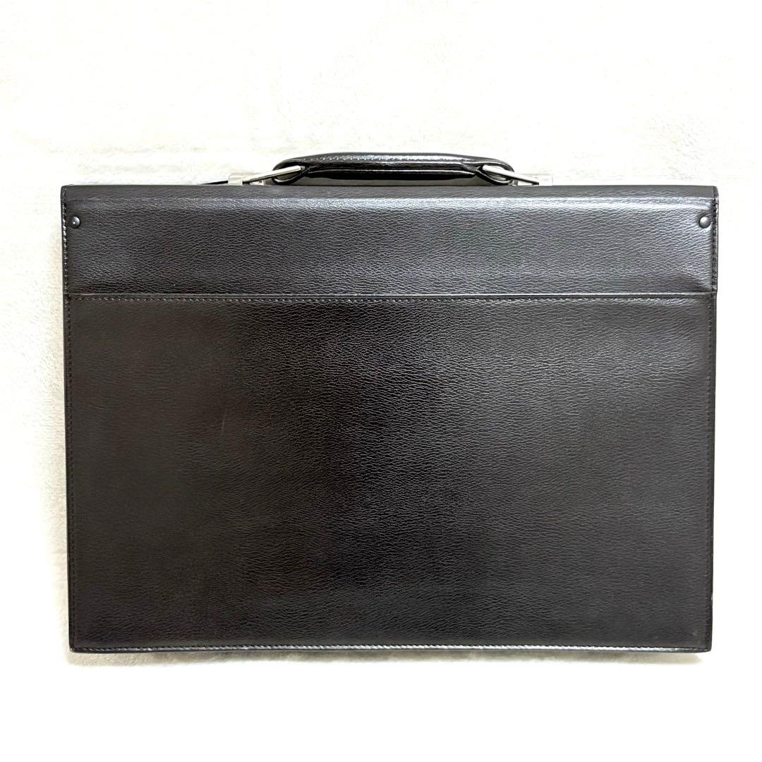 ◆未使用保管品◆ダンヒル ビジネスバッグ 黒 ブリーフケース レザー