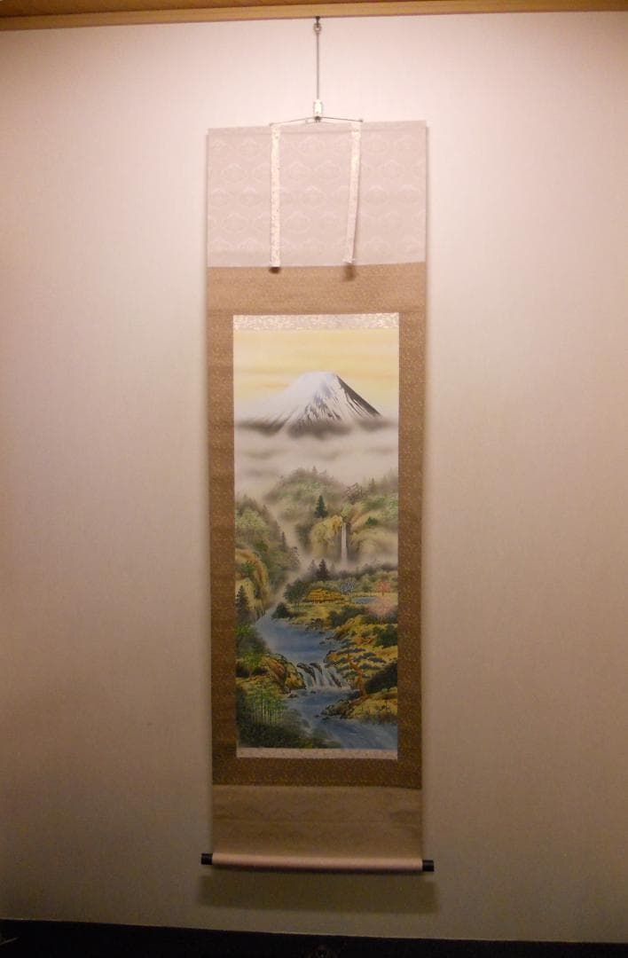 掛け軸 石田雪外 大龍王 不動九星図 絹本 希少 軸装 茶道具 掛軸 美品 です