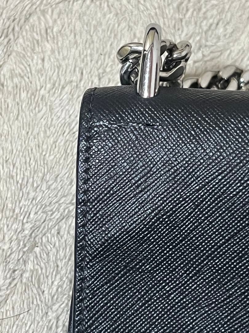 【美品✨】プラダ チェーンショルダーバッグ サフィアーノレザー 1BD144