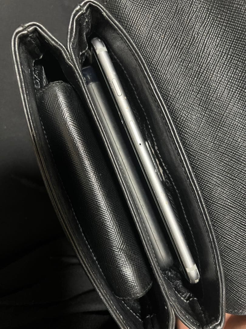 【美品✨】プラダ チェーンショルダーバッグ サフィアーノレザー 1BD144