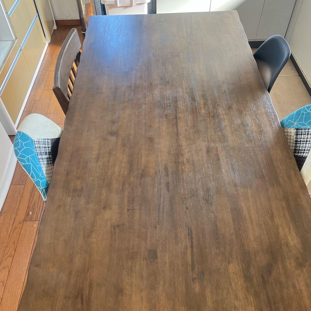 美品】ナチュラルウッド ダイニングテーブル 幅190cm 6人~8人