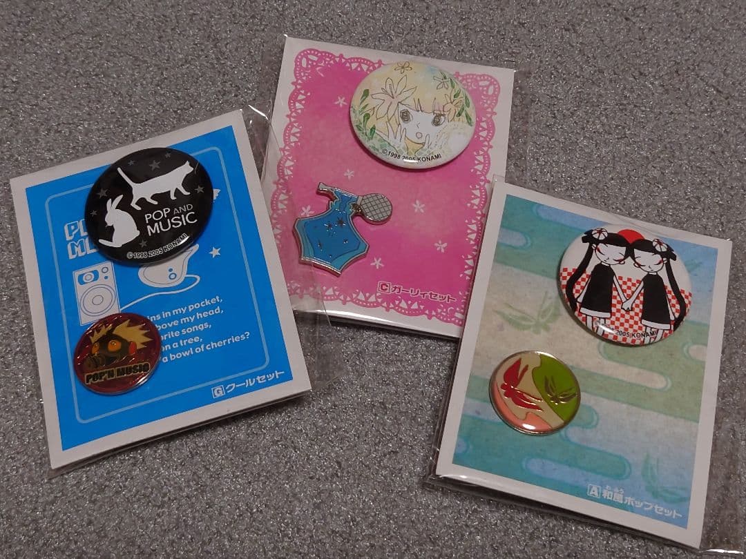 ポップンミュージック pop’n music ピンバッジ 缶バッジ セット