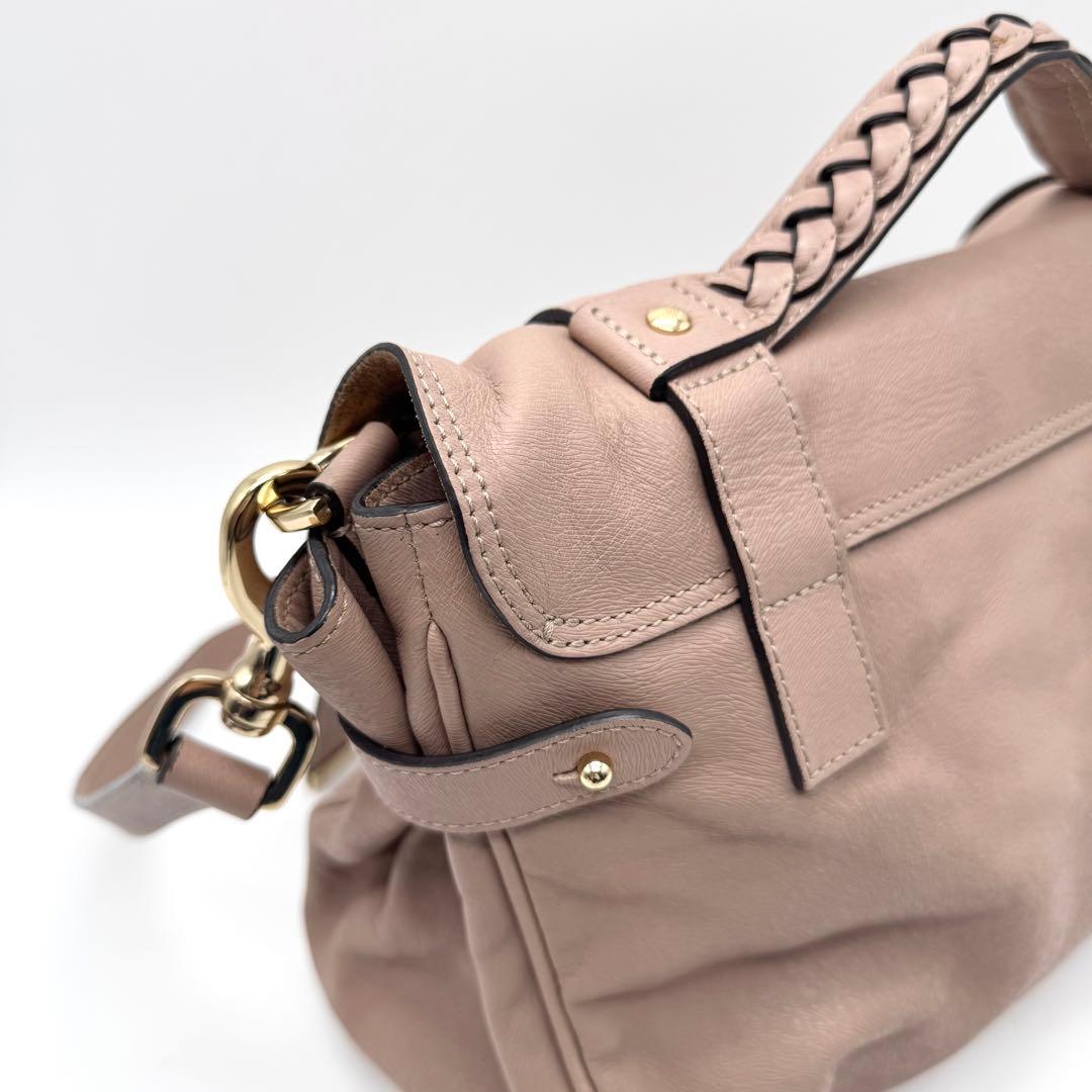 Mulberry アレクサ ショルダーバッグ 2way ブラウン サーモンピンク