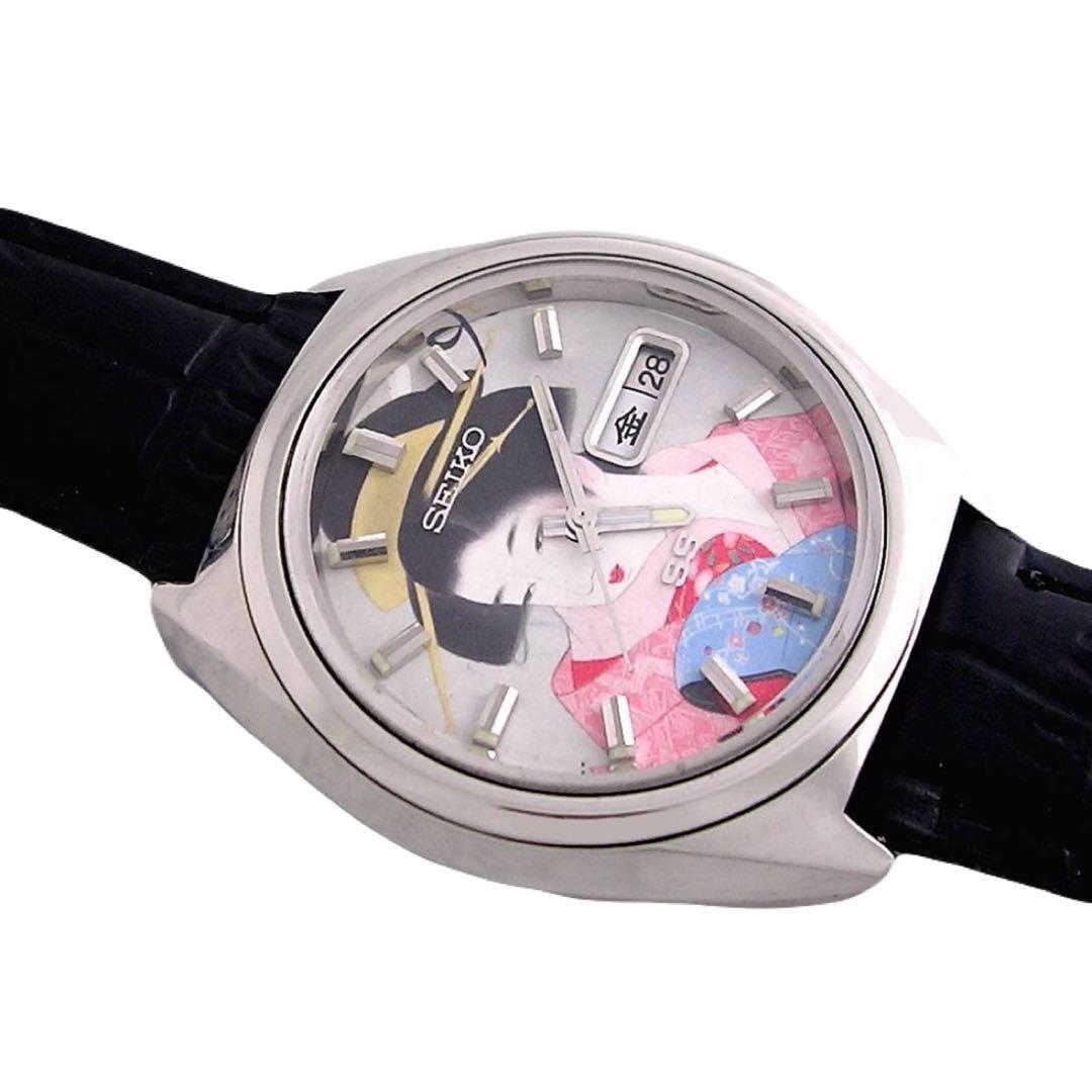 OH済SEIKOセイコー５アクタス SS 浮世絵文字盤 伊藤深水 三千歳