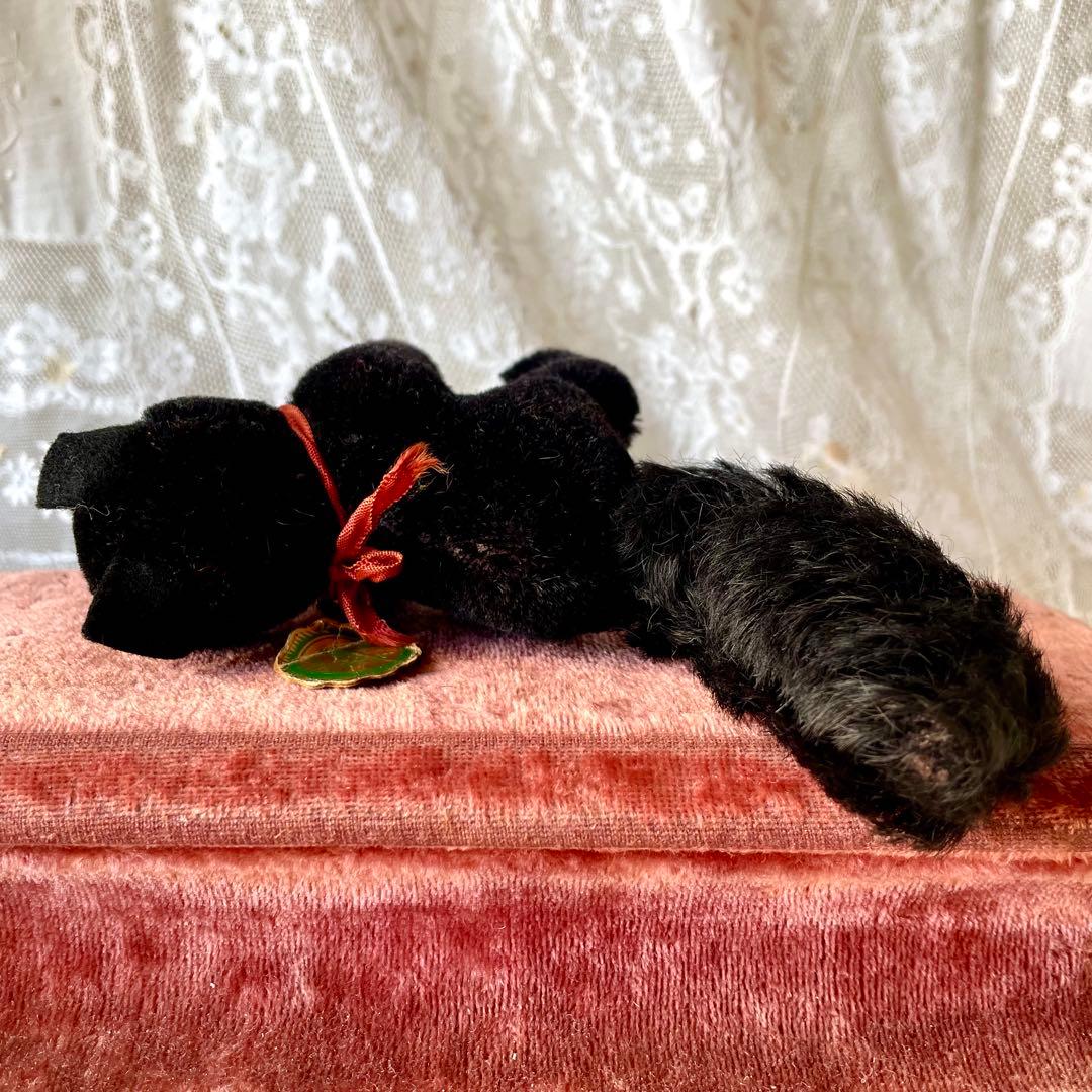 ハーマン黒猫ぬいぐるみ ドイツヴィンテージHERMANN 検フランス