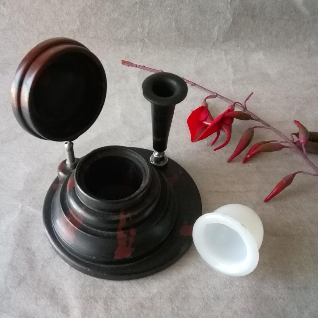 英国アンティークインクポット&ペンスタンド