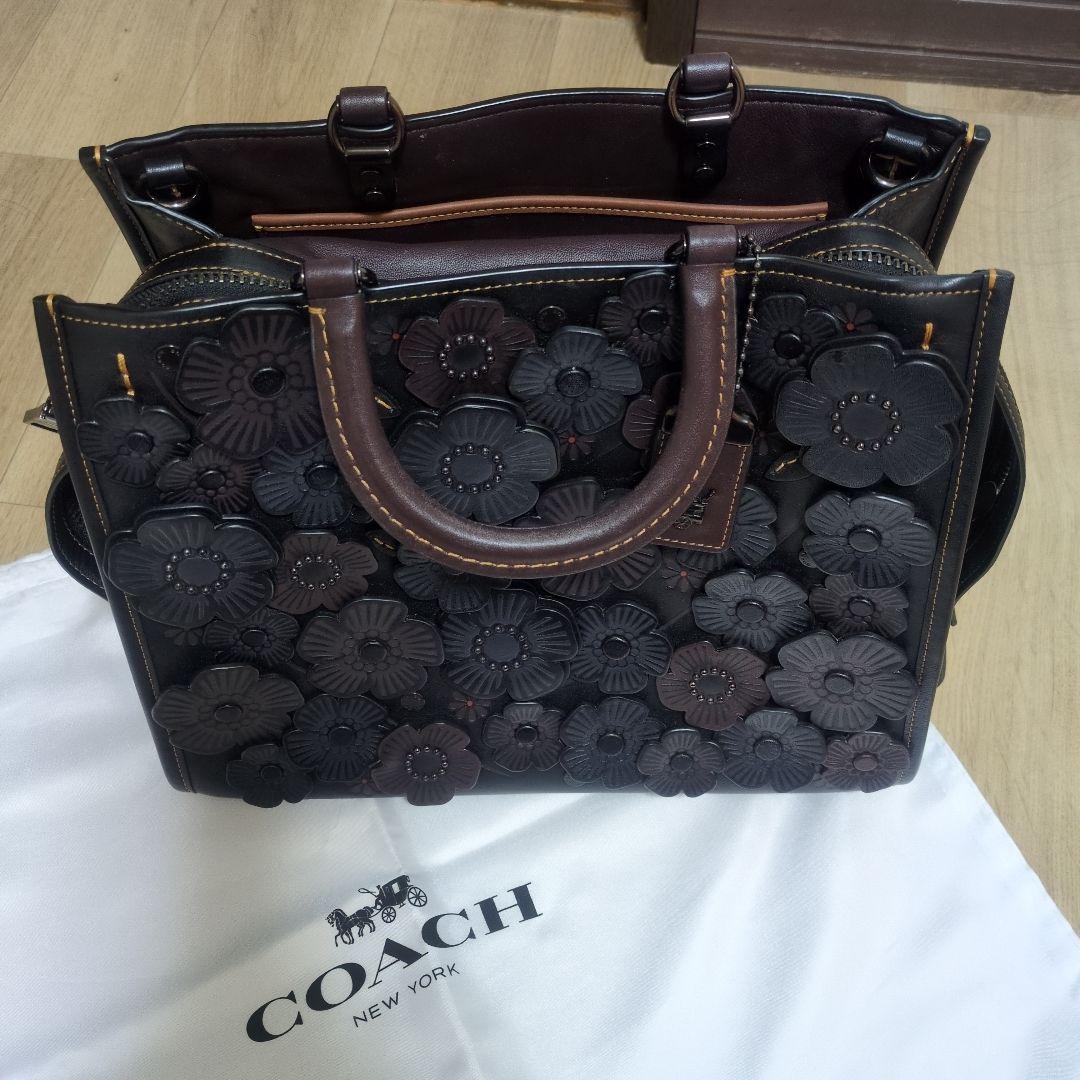 COACH　コーチ　ローグ ティーローズ　バッグ　花