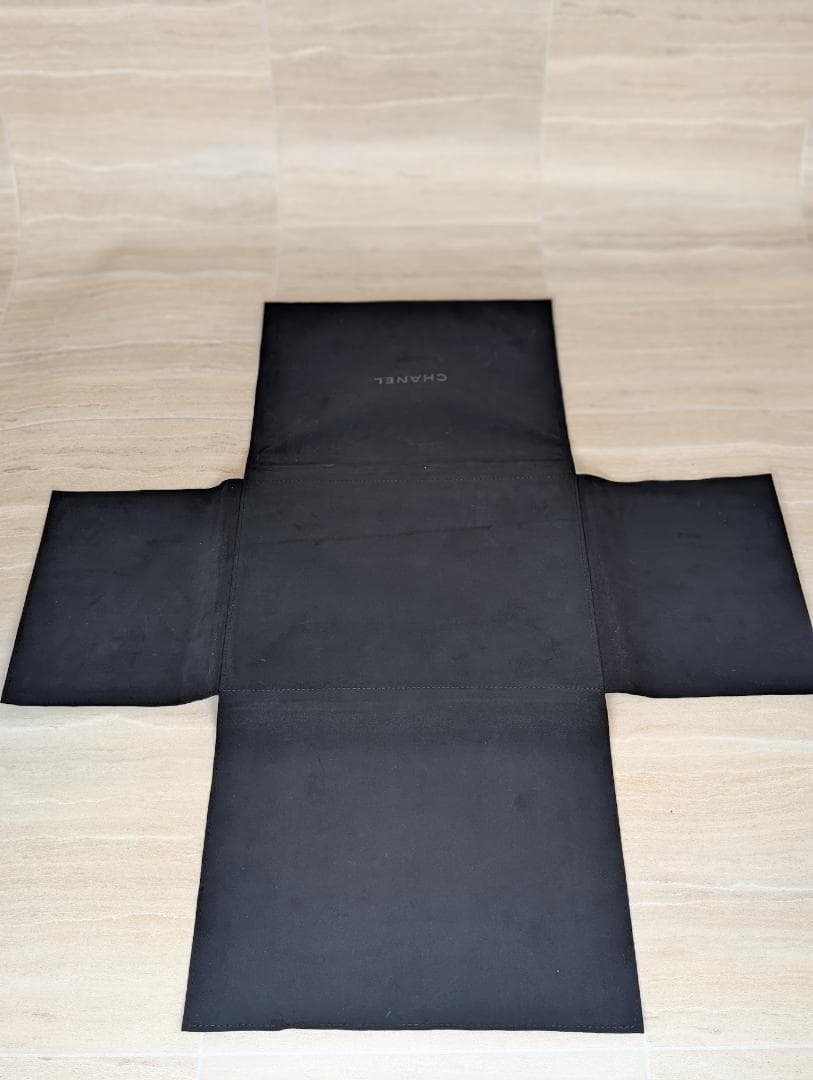 シャネル CHANEL アクセサリー入れ ケース 空箱 デニム地 ベロア 黒