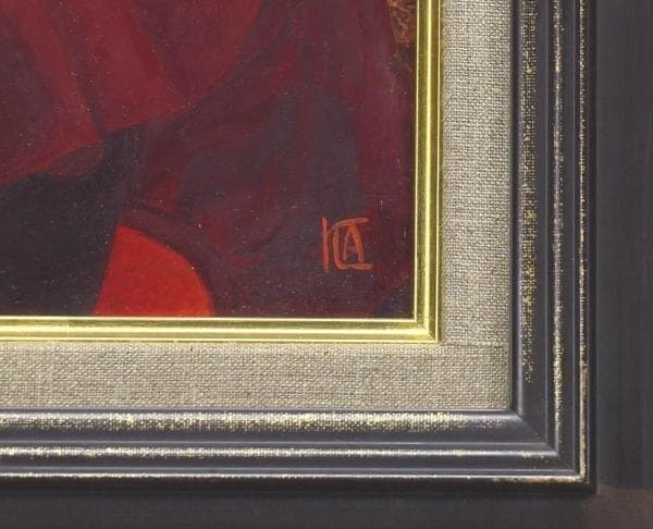 金子亨　タイトル「想」　F８号　油彩　額装　真作