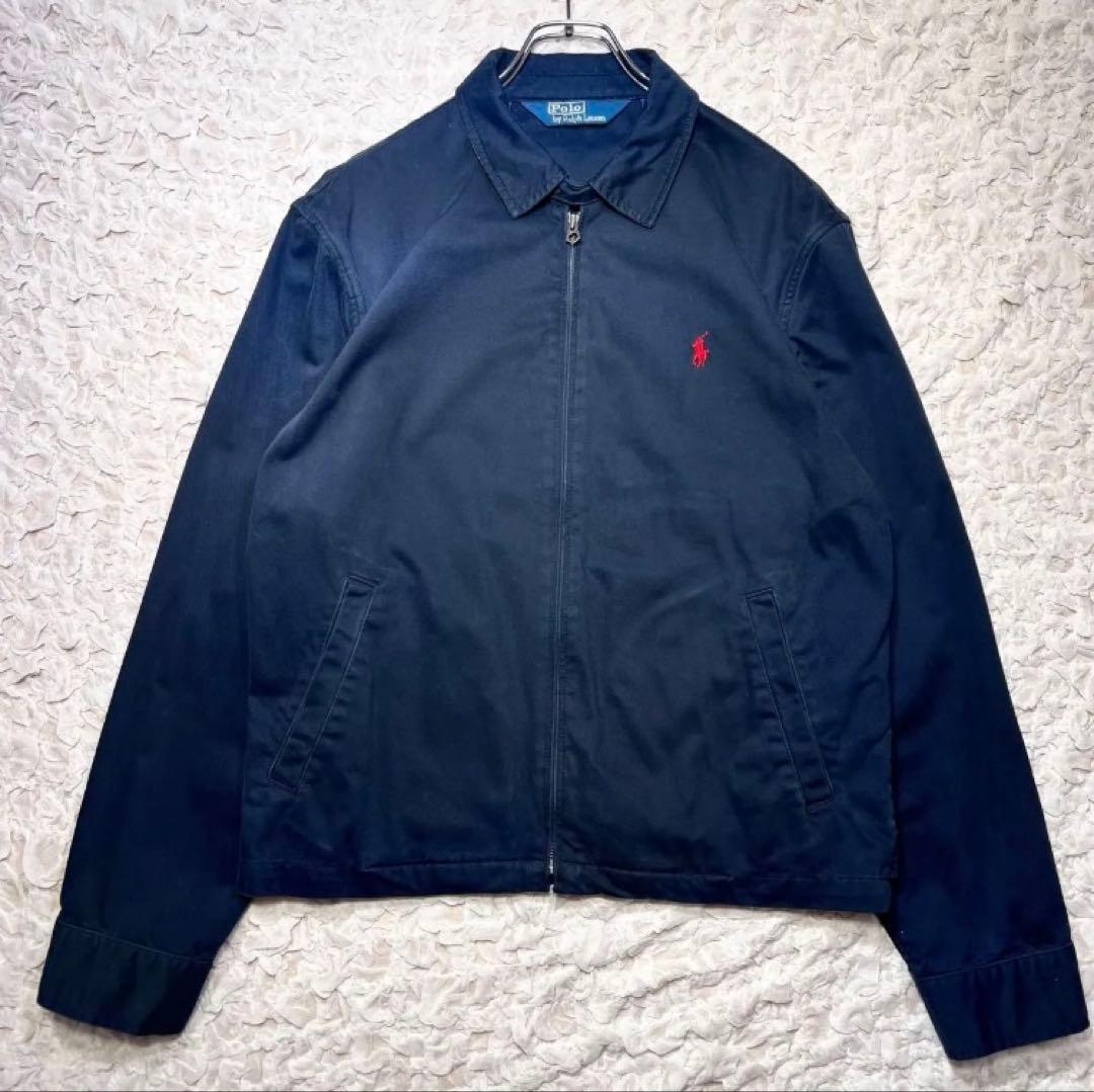 ラルフローレン スイングトップ 90s 三角タグ　希少　ネイビー　L POLO RALPH LAUREN(ポロラルフローレン) / ジャケット/L/コットン/NVY