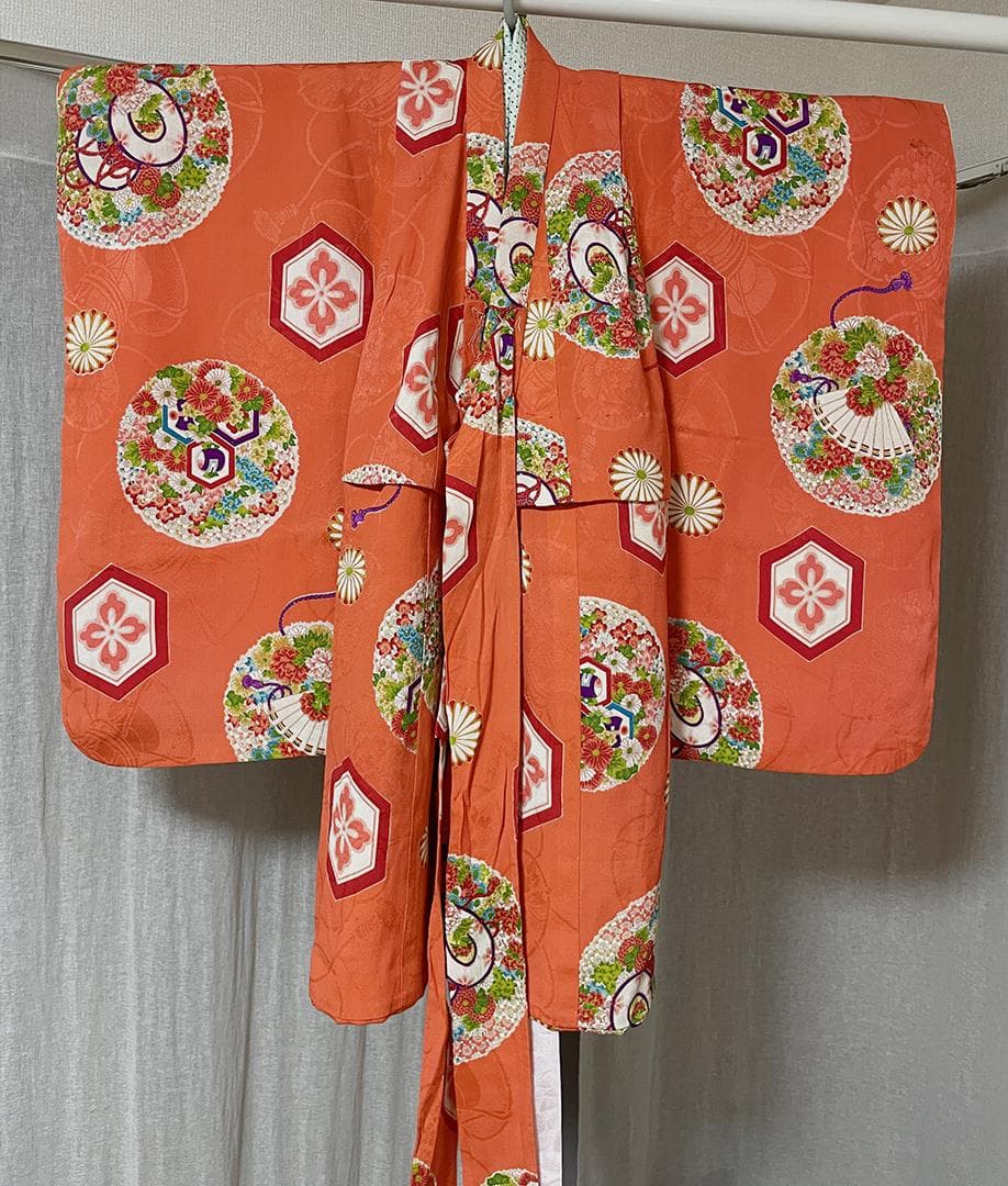 七五三 3歳 女の子 子供 アンティーク 着物 正絹 被布 セット