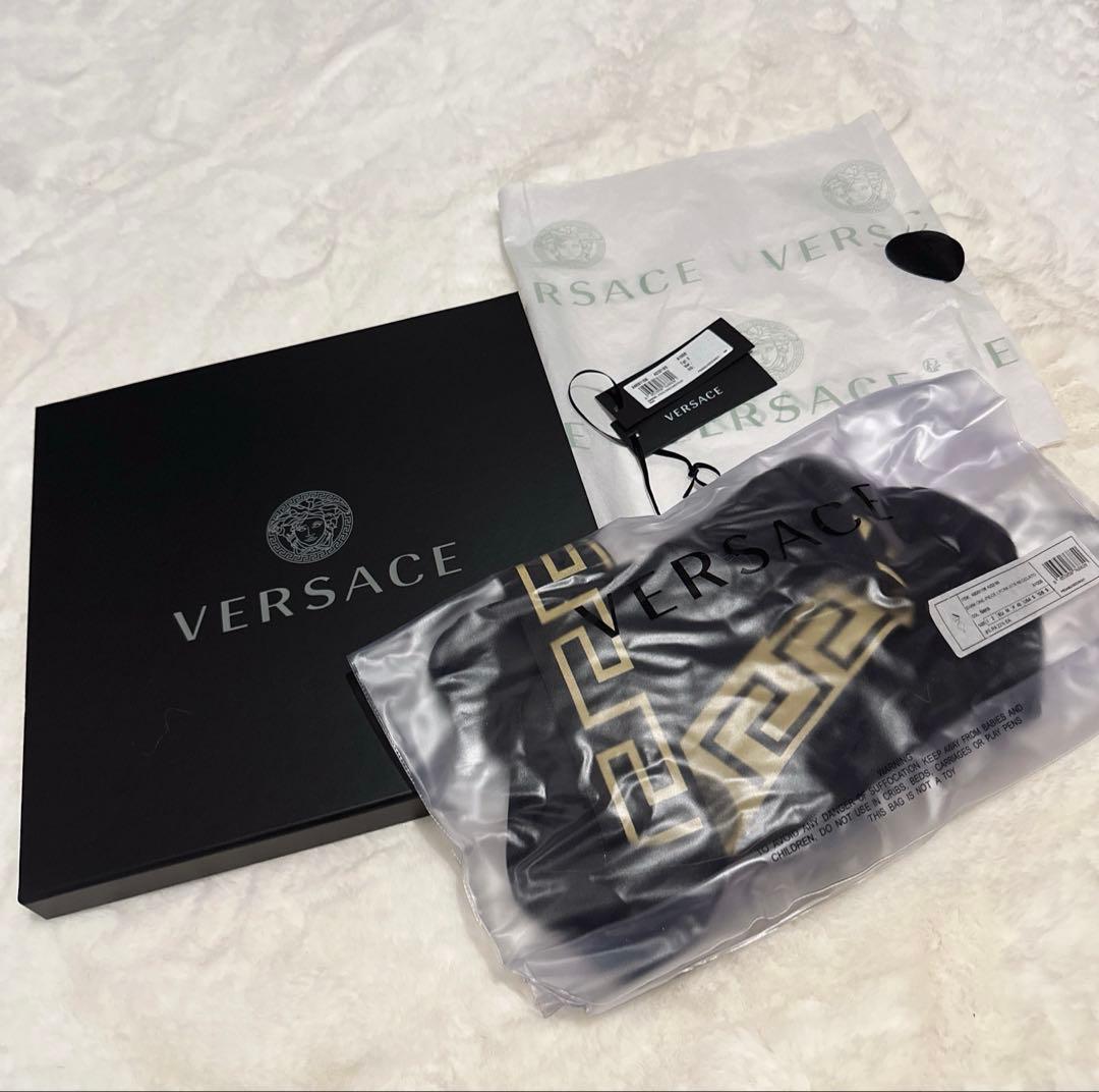 Versace 2号 グレカ ボーダー ワンピース 水着 ヴェルサーチ