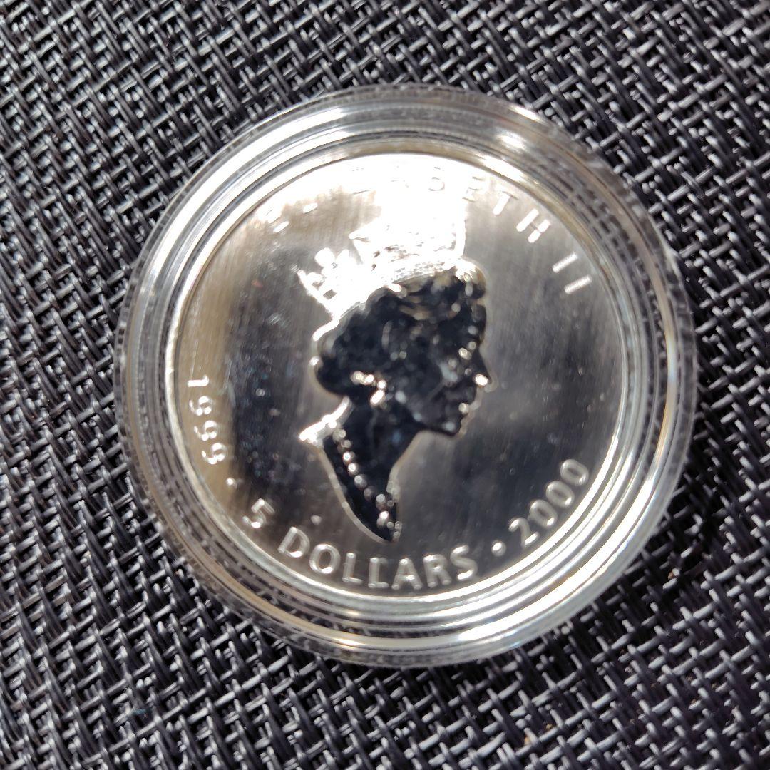 メイプルリーフ 花火 1オンス 銀貨 ミレニアム