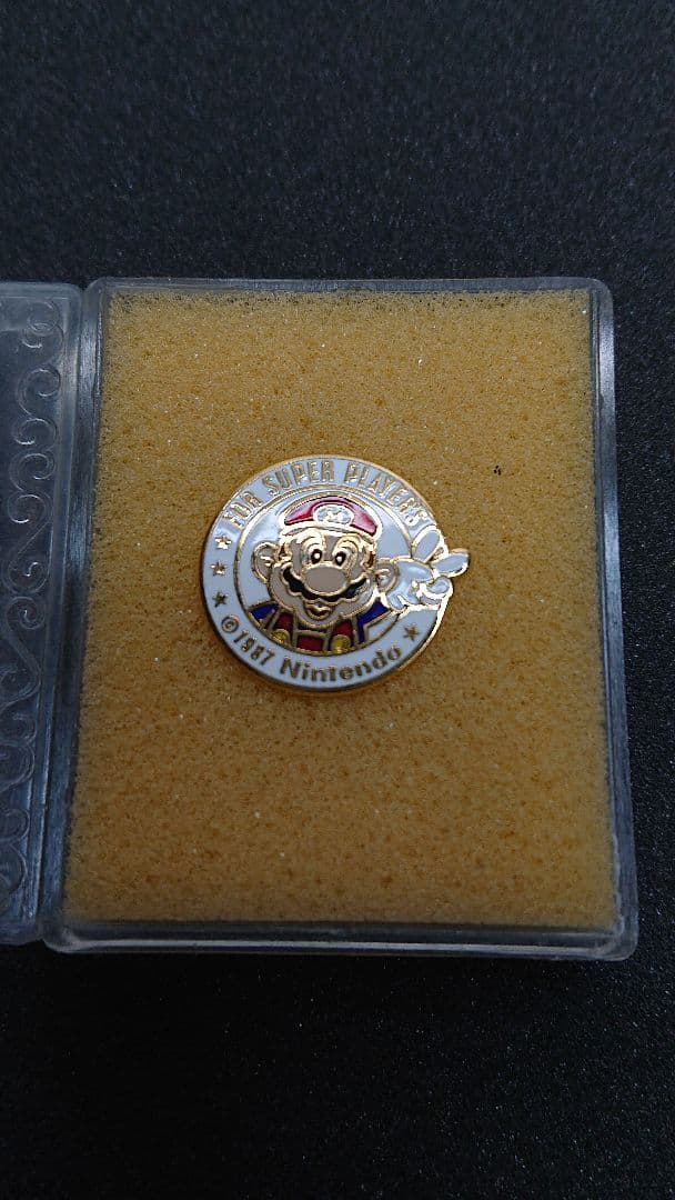 記念品 ピースマリオ スーパープレイヤーズ ピンバッジ 1987年製 任天堂